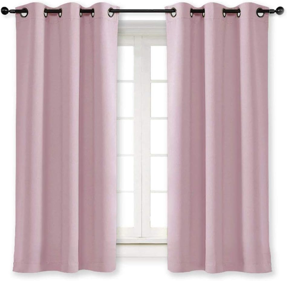 NICETOWN Room Darkening Curtain for Girl's Room Nursery Essential Thermal Insulated Solid Grommet Top Window Treatment Drape (Lavender…