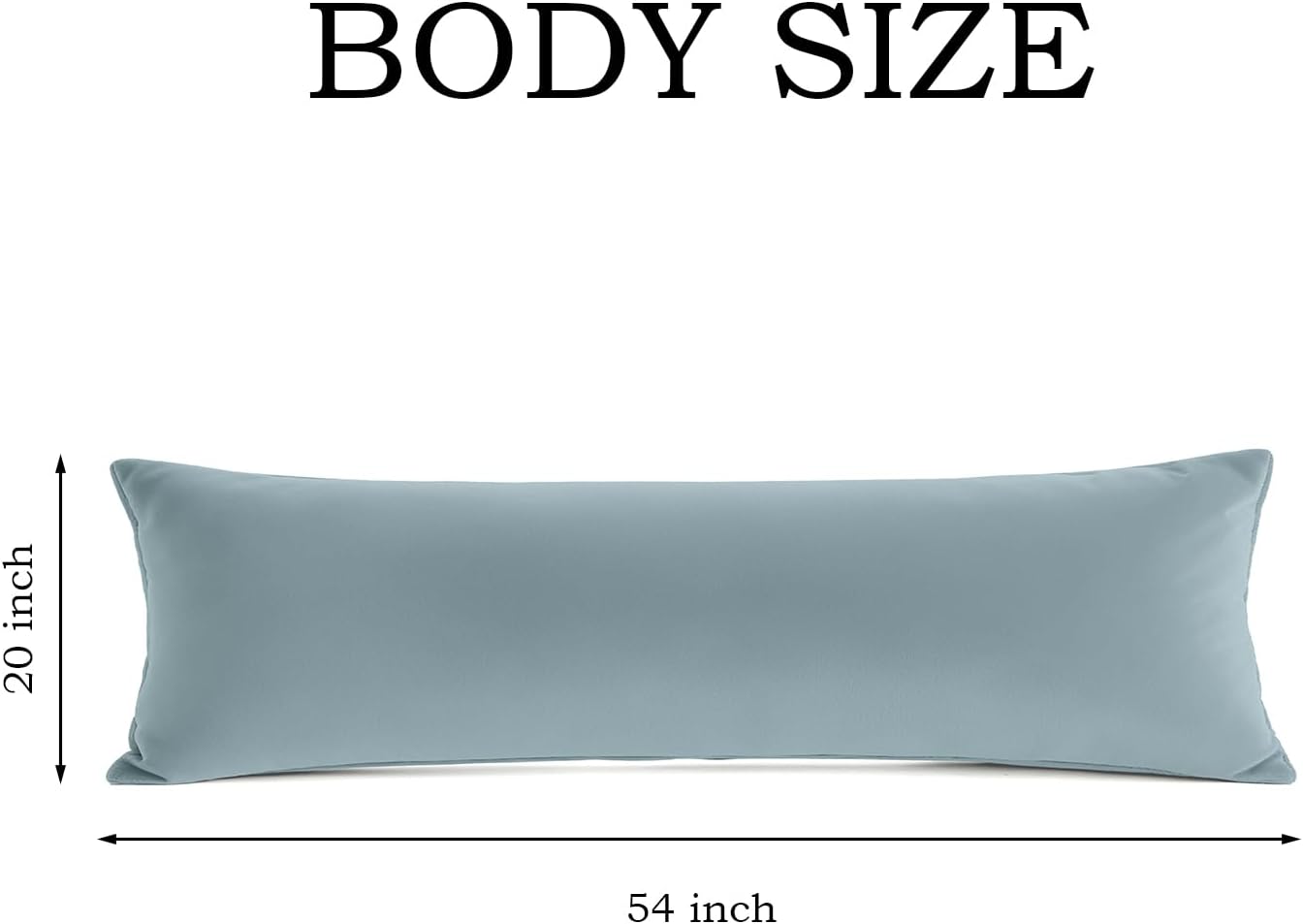QJFabricCO Q&J Fabric Co. Body Pillow Pillowcase Set of 2, Brushed Microfiber 20x54 Pillow Cases, Soft, Wrinkle-Free, Fade-Resistant, Pillow…
