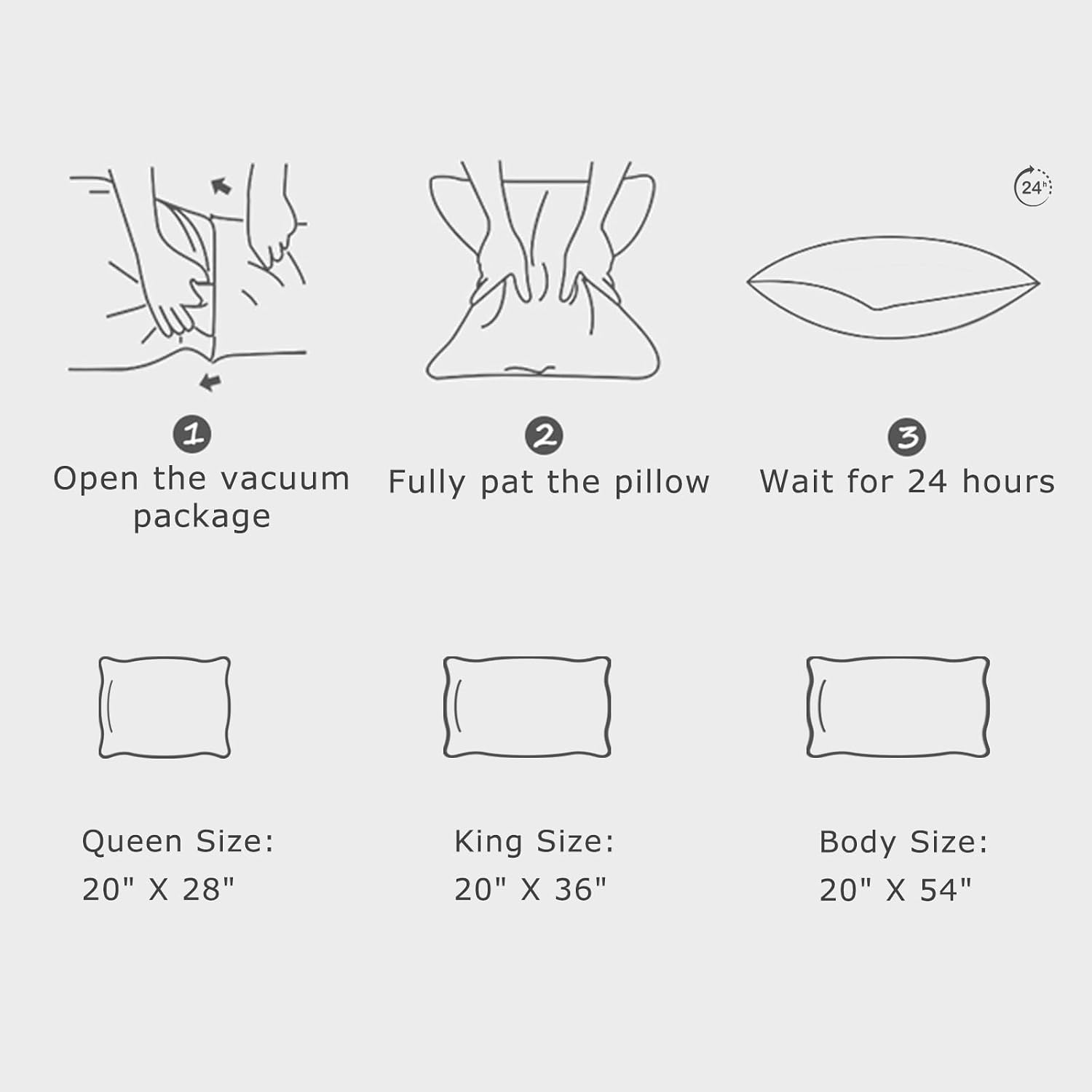 Shredded Memory Foam Full Body Pillow - Cooling Removable Bamboo Rayon Cover + Extra Gel Foam, Soft-Firm Adjustable for Adults, Oeko &…
