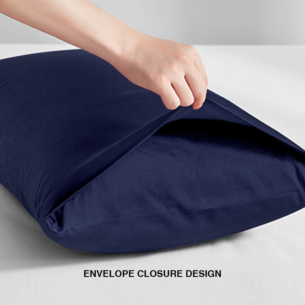 FLXXIE King Pillow Cases Set of 2, Soft Microfiber Pillow Covers with Envelope Closure, Wrinkle, Fade and Stain Resistant Pillowcases…