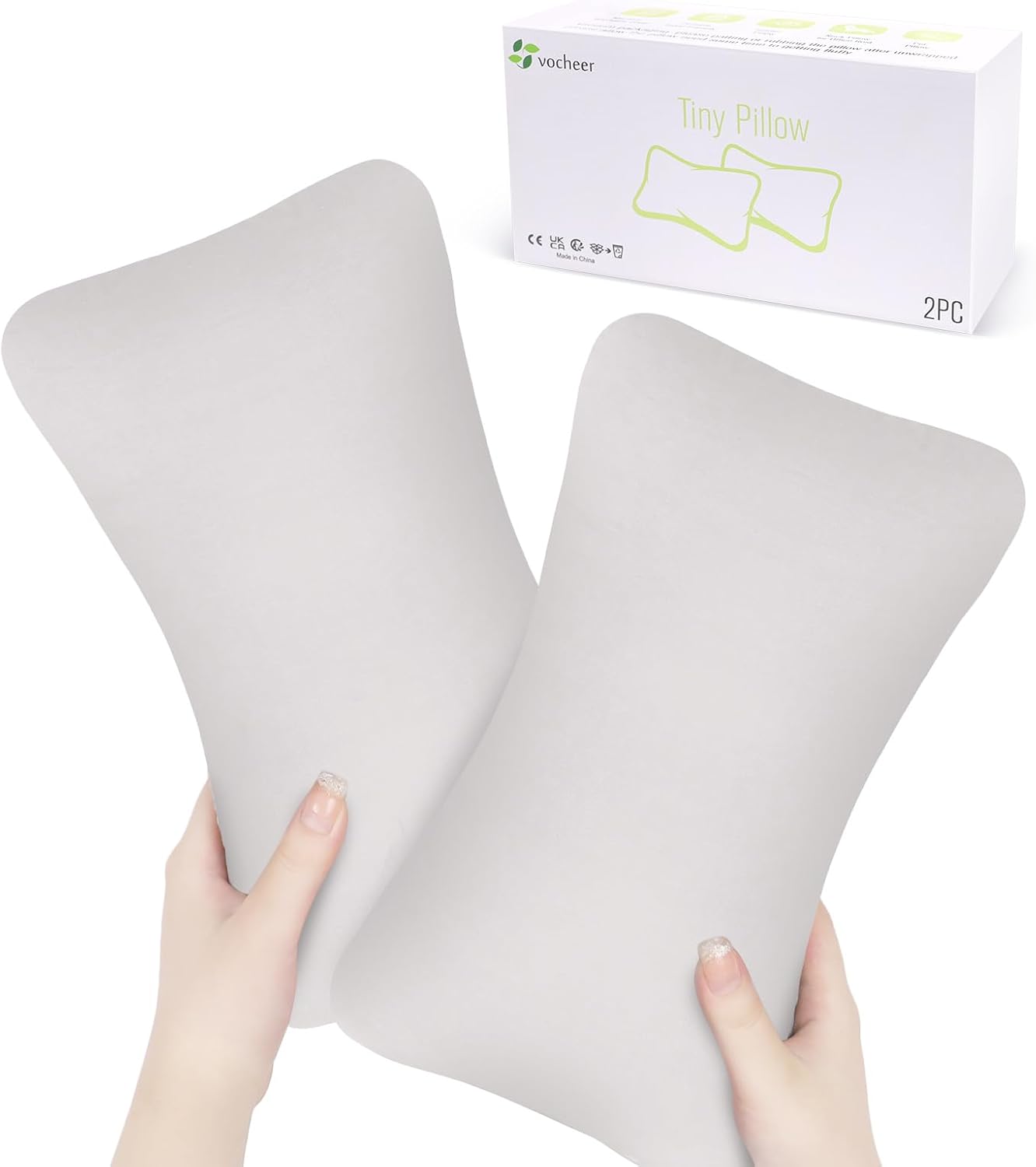 vocheer Small Pillows for Sleeping, 11"x7" Mini Pillow for Travel, Tiny Pillow for Neck, Lumbar, Knee, Wrist, Pets, Cotton Small Back Pillo…