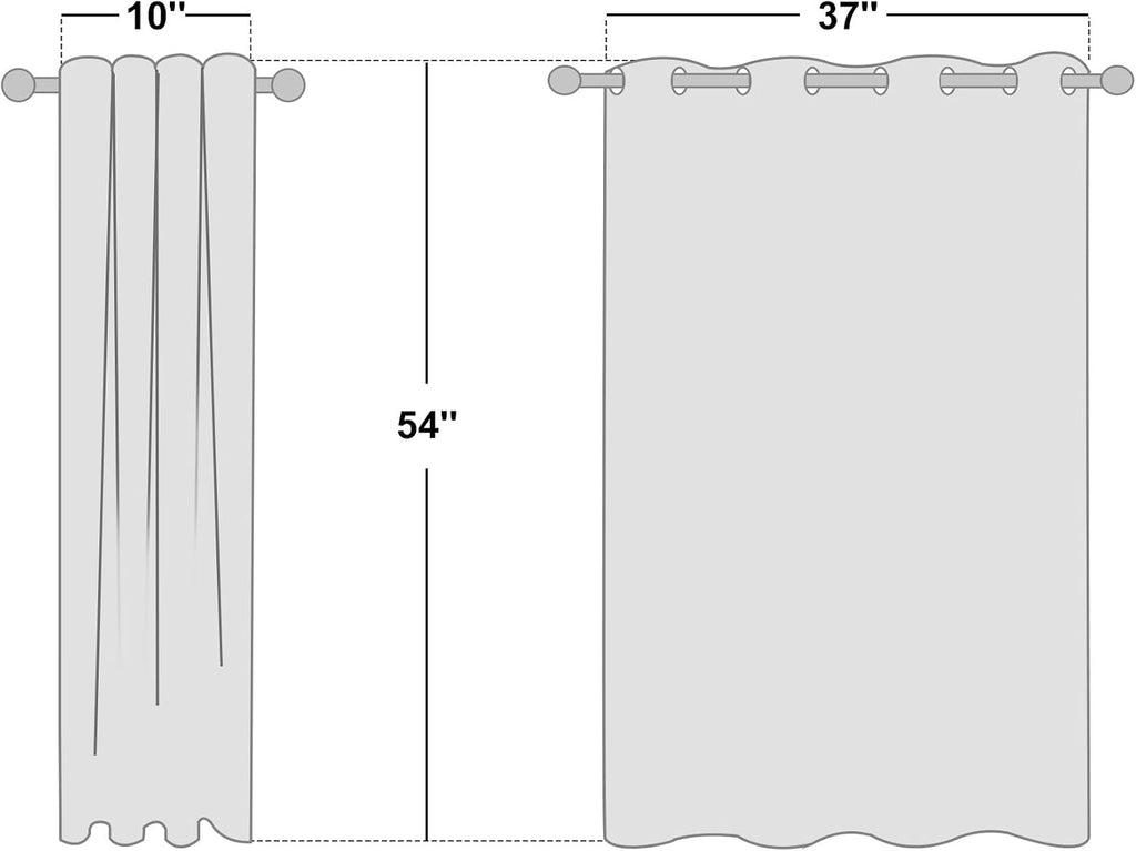 Nicetown White Room Darkening Curtain Panels - Thermal Insulated Grommet 50% Room Darkening Window Drapes and Curtains for Bedroom/Basement…
