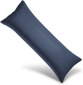 WishSmile Body Cooling Pillowcase Long Pillow Case Breathable Cool Silky Soft Rayon Derived from Bamboo Fabric, Hair and Skin Friendly, Navy…