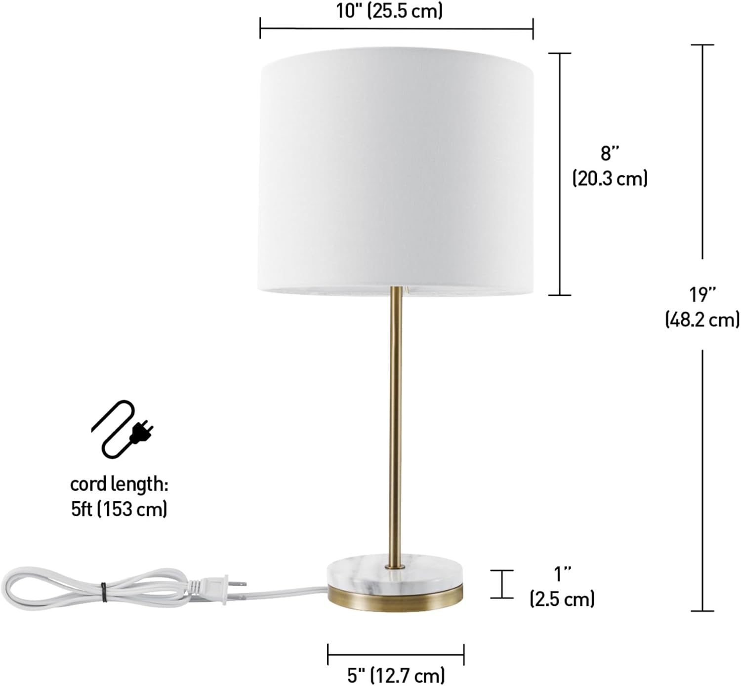 Globe Electric 67044 Versailles Table Lamp, 19", Soft Gold