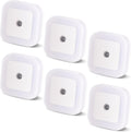 Night Light, 0.5W Daylight White LED Plug-in Night Light with Dusk to Dawn Sensor, Pack of 6 - Designed for Kids Room, Bedroom, Bathroom…