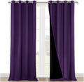 Nicetown Cold Blocking 100% Blackout Curtains, Durable and Soft Black Lined Drapes for Living Room, Energy Saving Long Panels for Patio Sli…