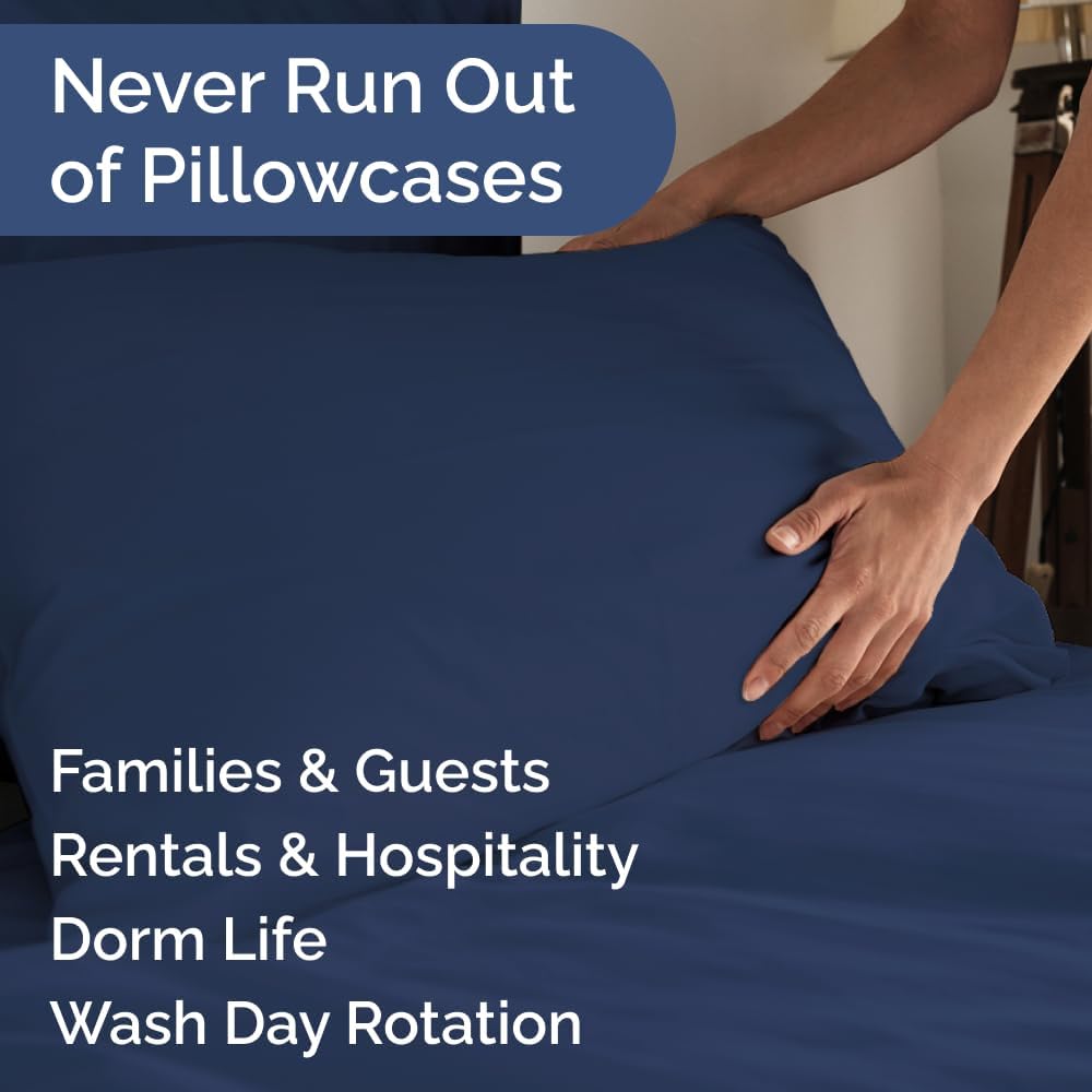 Standard Pillow Cases Set of 10 - Ultra Soft Hotel Quality Pillowcase Covers - Comfy, Cozy & Wrinkle Free - Shrink, Stain & Fade…