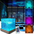 Ocean Wave Light Projector | Northern Lights Aurora & Crystal Ripple Lamp | Ocean Mood & Night Light with Remote, Multi-Mode Moving Waves…