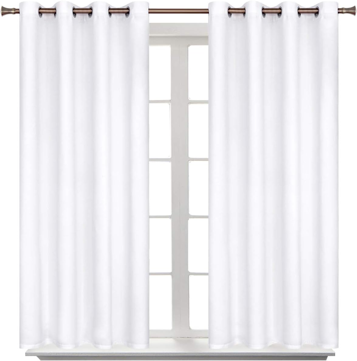 BGment Room Darkening Curtains 54 Inches Long - Grommet Thermal Insulated Drapes Window Treatment Curtains for Bedroom, 2 Panels, 52 x 54 I…
