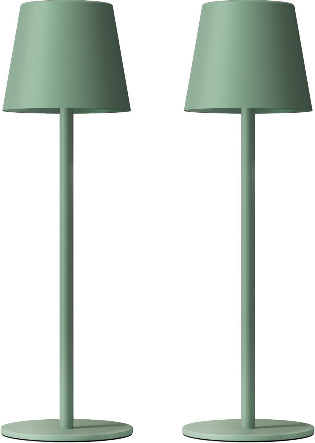 Kakanuo Cordless Table Lamp Rechargeable Green - KK 2 Pack 5000mAH Battery Operated Lamp for Dining Table, 3 Color Stepless Dimming…