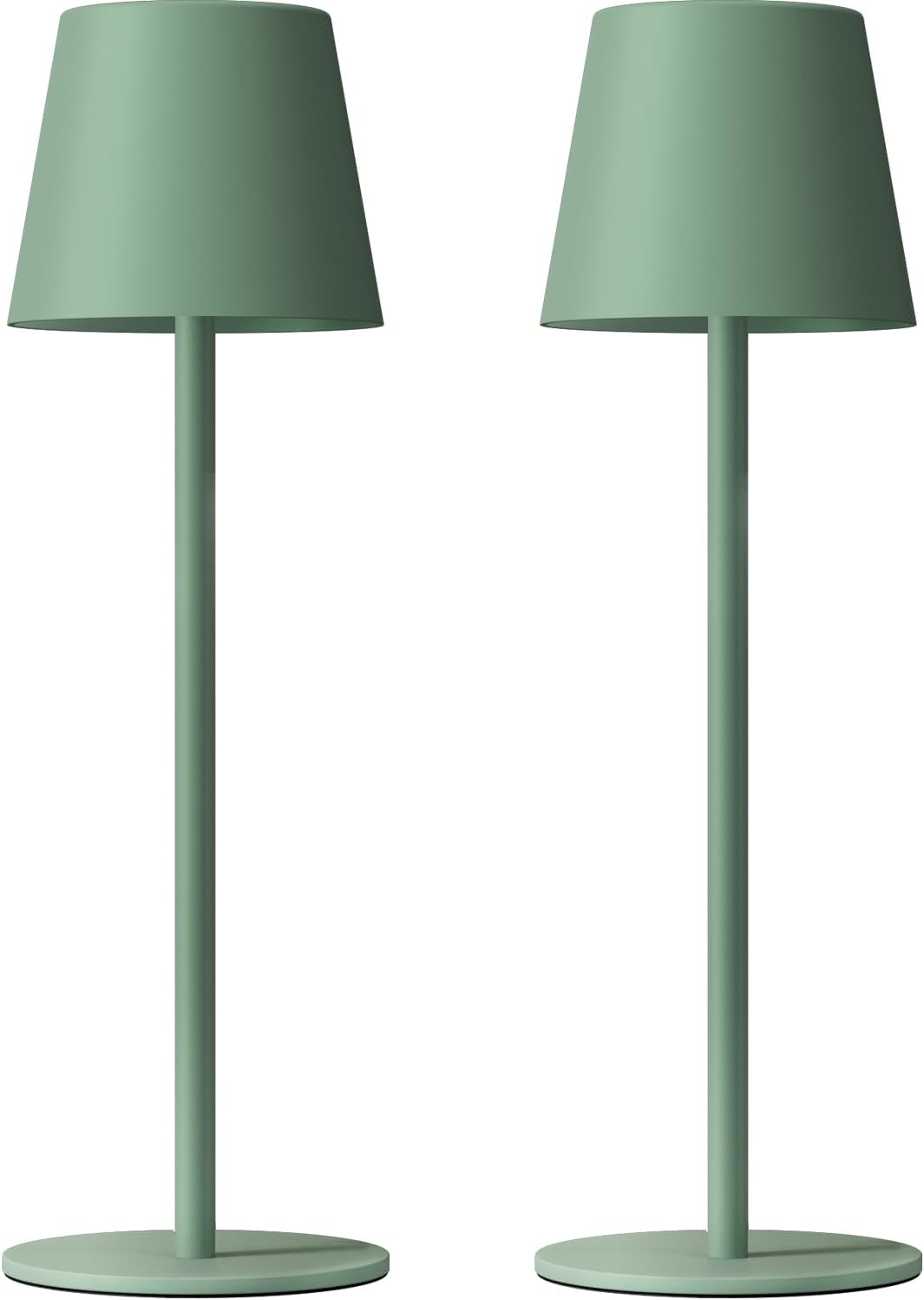 Kakanuo Cordless Table Lamp Rechargeable Green - KK 2 Pack 5000mAH Battery Operated Lamp for Dining Table, 3 Color Stepless Dimming…