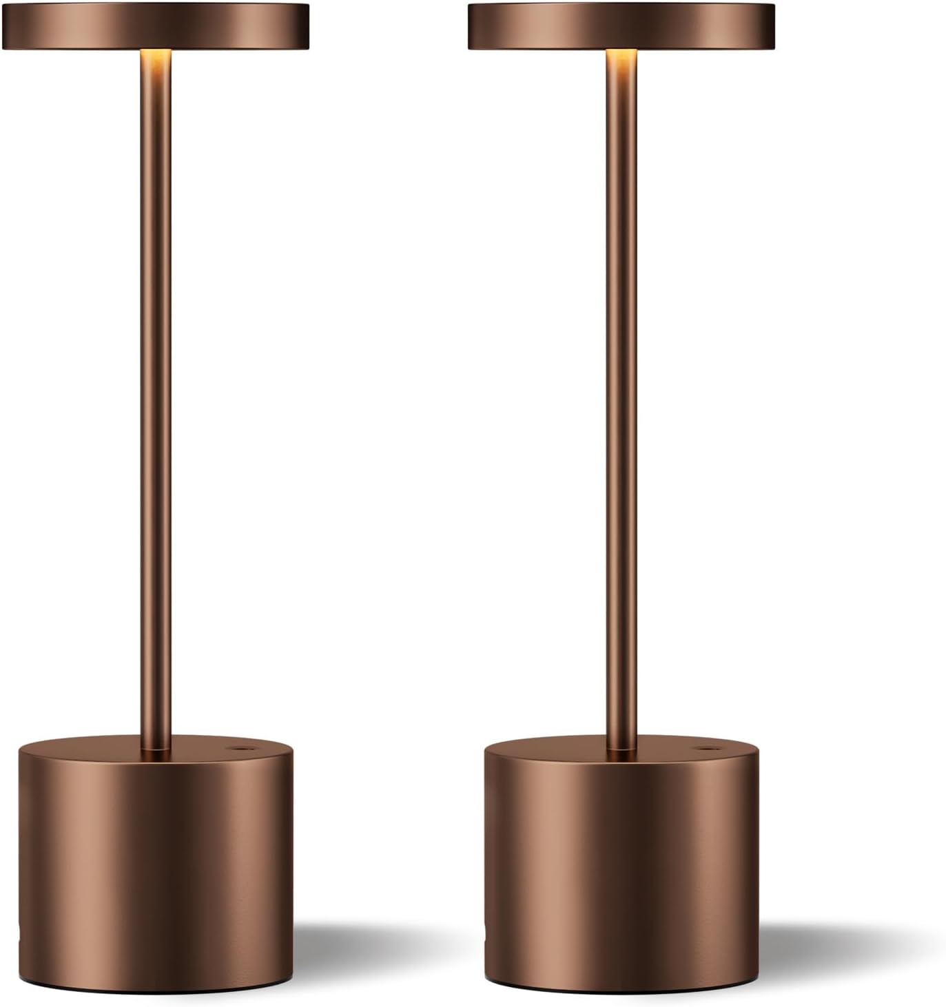 Kakanuo Brown Cordless Lamp Set, Rechargeable Lamp, 3 Color Temperature, LED Outdoor Wireless Lamps, Battery Operated Lamps, Stepless…