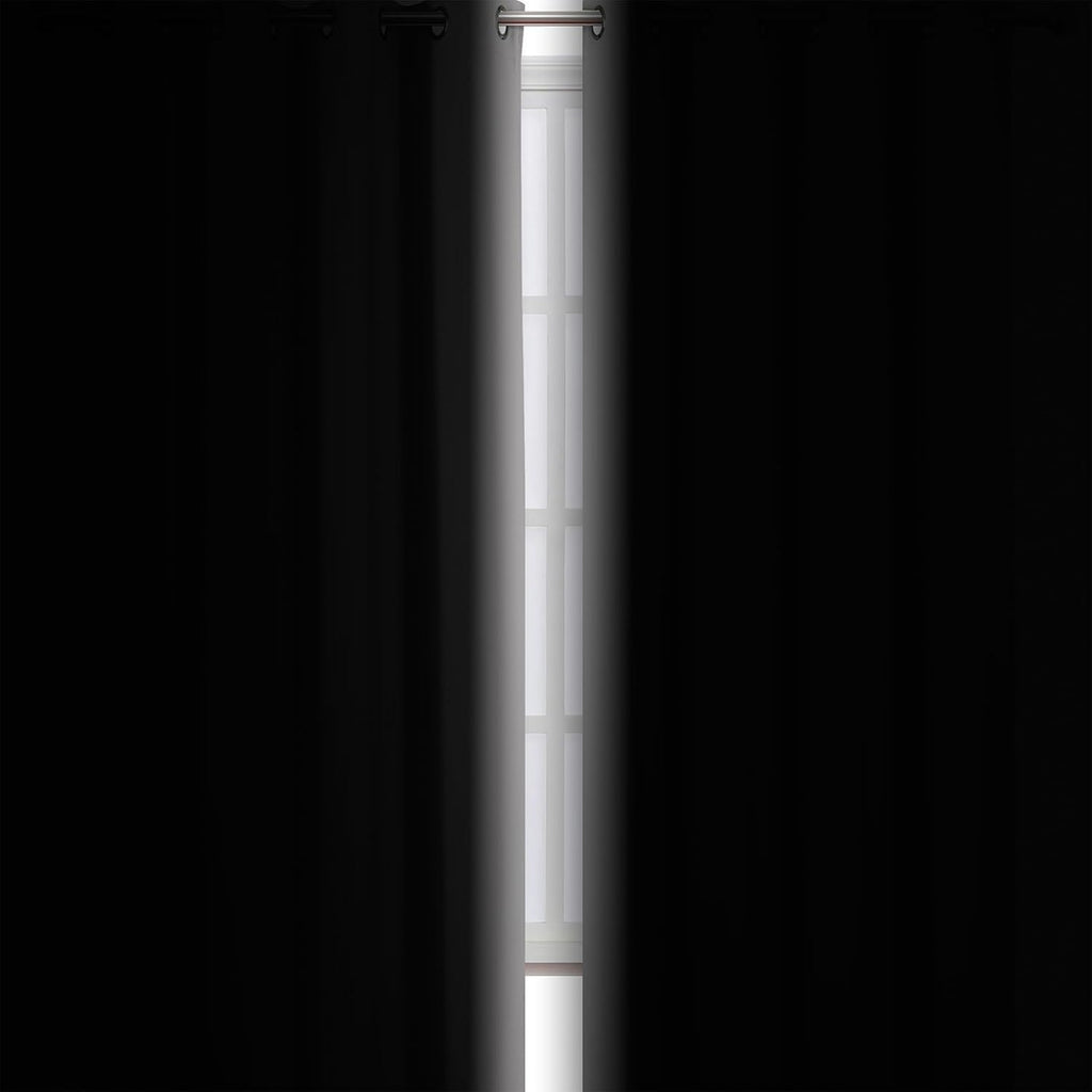 Lemomo Light Grey Blackout Curtains 42 x 54 Inch Length Set of 2 Panels Grommet Bedroom Curtains for Living Room 54 Inch Grey