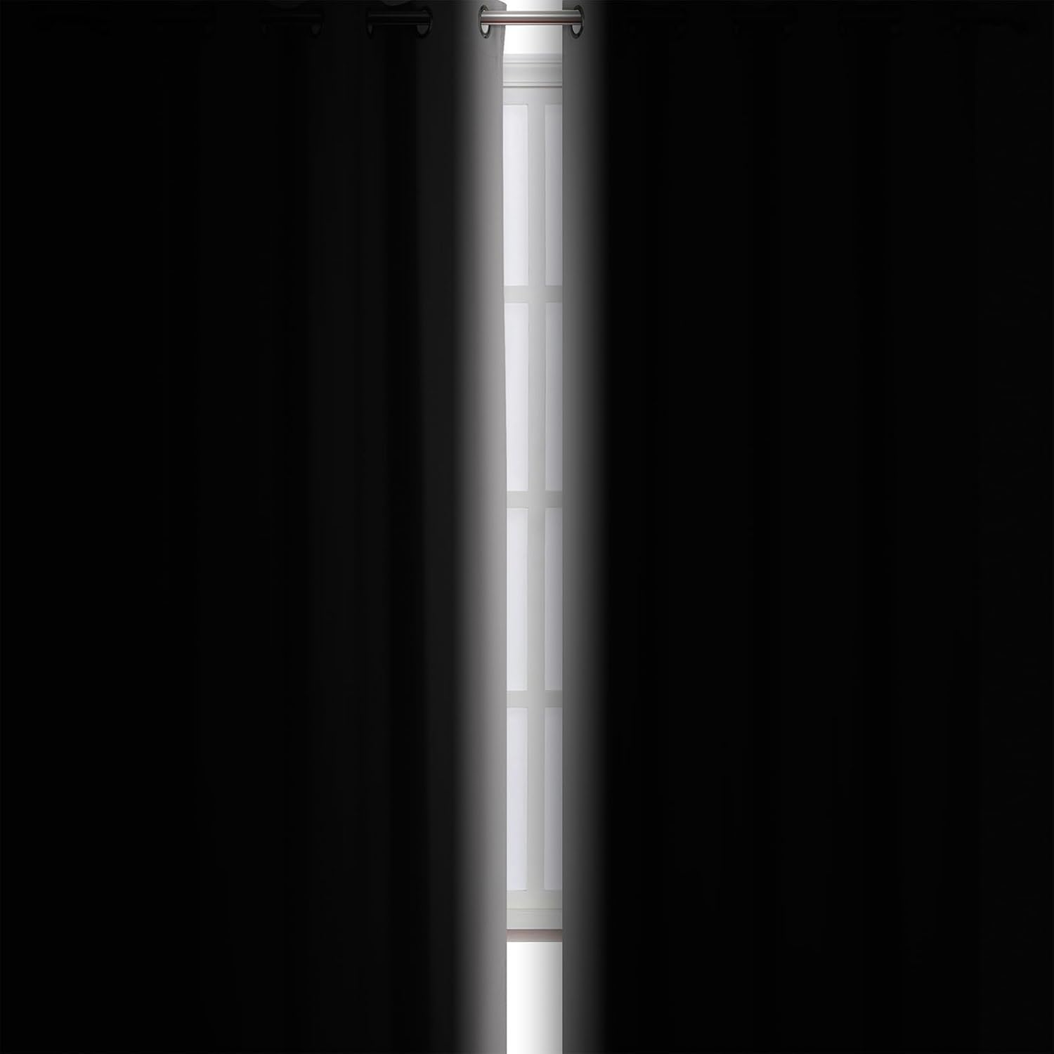 Lemomo Light Grey Blackout Curtains/38 x 54 Inch/Set of Two Panels Grommet Living Room Curtains 54 Inch Grey
