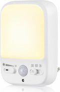 ShopN5 Night Sensor LED Motion-Activated Night Light Rotatable Dusk to Dawn AC Outlet Plug-in Wall Night Sensor Light for Bedroom Hallway S…