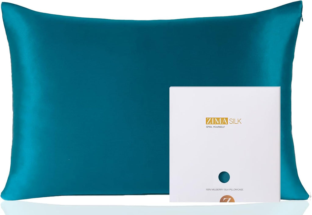 Zimasilk 100% Pure Mulberry Silk Pillowcase for Hair and Skin everyday comfort, Soft and Smooth, Both Sides Grade 6A Silk,600 Thread…