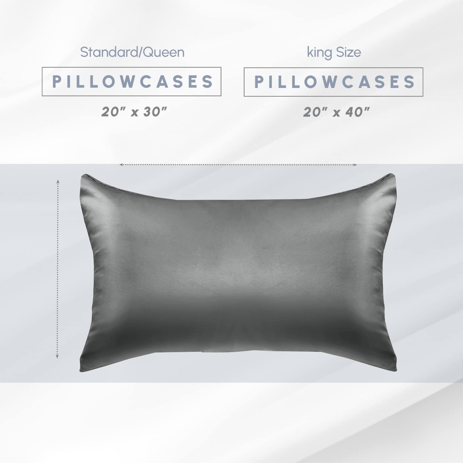 Elegantcomfort Elegant Comfort 4-Pack Cooling Viscose Satin Pillowcase Set with Hidden Zipper Closure, Silky Smooth for Hair and fabric…