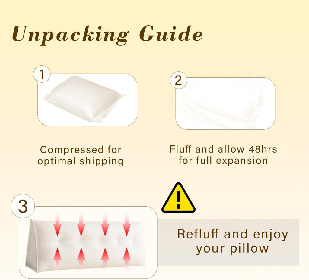 ZTVZTV Wedge Headboard Pillow for Bed, King Dorm Headboard Pillow Support for Sitting Up, Reading, Relaxing, Bolster Pillow with Rem…