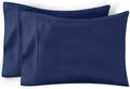 TEXAS LINEN CO. 100% Egyptian Cotton Pillow Cases Set of 2, Texan Talkin' Collection 600 Series King Pillowcase for Sleeping (Navy Blue)…