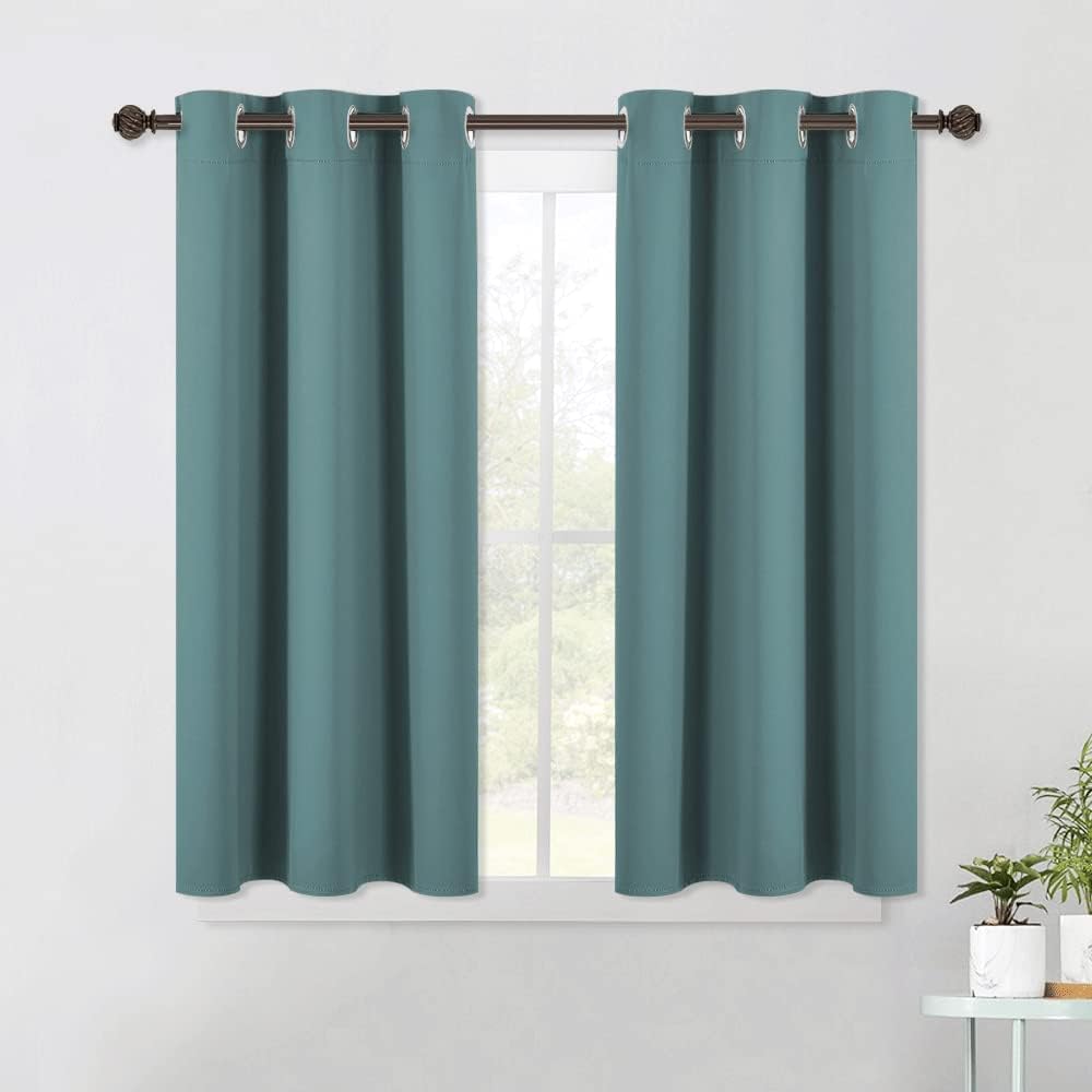NICETOWN Modern Blackout Curtains Noise Reducing, Thermal Insulated and Privacy Room Darkening Drape Panels for Boy's Guest Room Door…