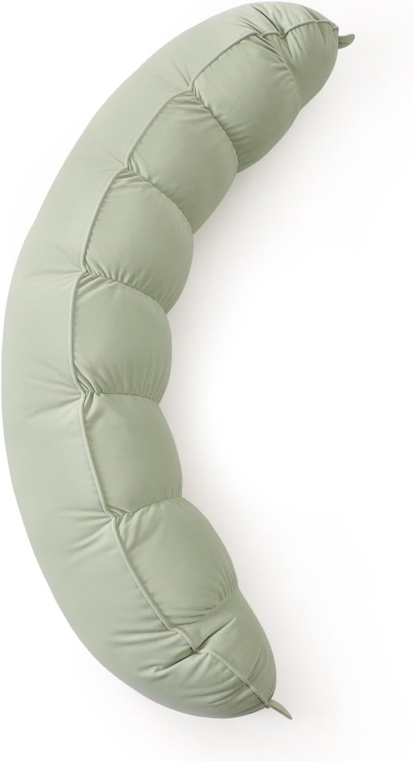 Peallow(Pat. Pend) – Long Round Body Pillow for Adults, Bolster Pillow for Sleeping, Soft and Supportive Pillow for Sleeping & Lumbar…
