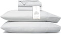 BollBranch BOLL & BRANCH Percale Hemmed Sheet Set - Cooling Breathable Bed Sheets for Hot Sleepers - Split King, Sky - Luxury 100% Organic…