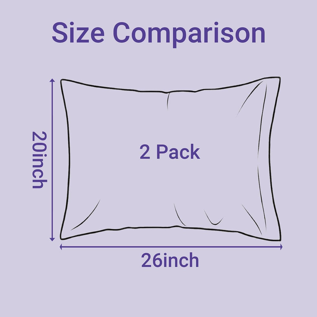QJFabricCO Q&J Fabric Co. 2 Pack Satin Pillowcase Silk Like Pillow Cases 20x26 inch Silver Grey Cooling Pillow Cases with Envelope Closure…