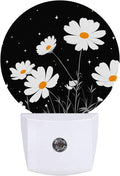 White Daisy Flower Night Light Plug-in Sleep Lamp Led Dusk to Dawn Night Light for Bedroom
