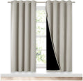 Nicetown 100% Blackout Window Curtain Panels, Full Light Blocking Drapes with Black Liner for Nursery, 72-inch Drop Thermal Insulated Drape…