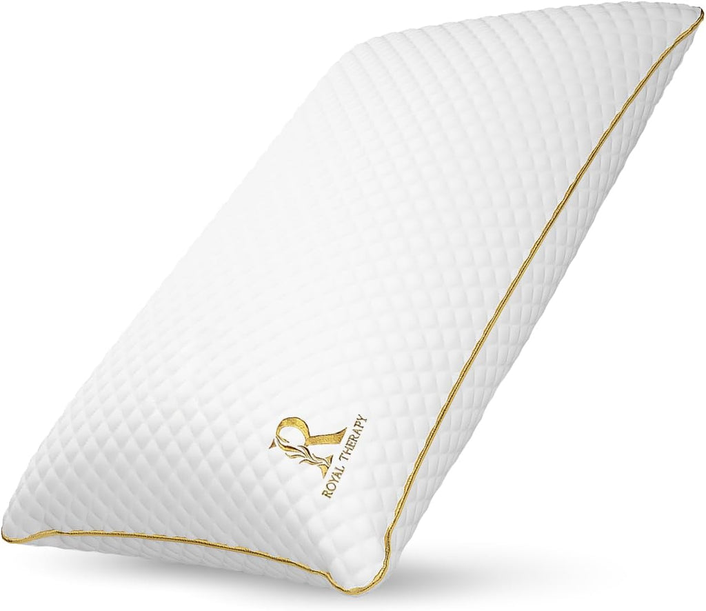 Royaltherapy Royal relaxation King Shredded Memory Foam Bed Pillow – Adjustable Memory Foam Pillow for Sleeping, Firm Pillow for Neck &…