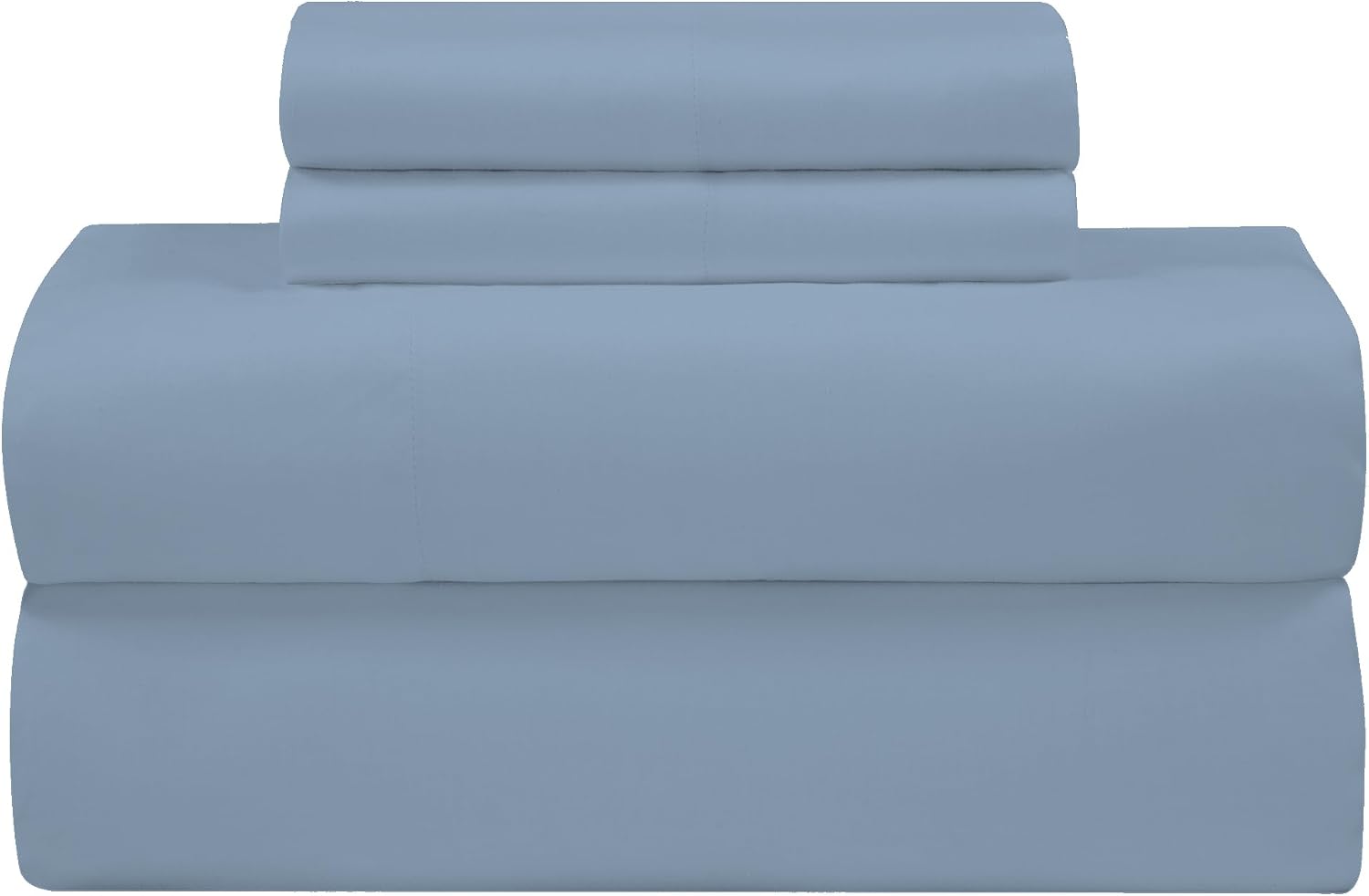 Royalelinens ROYALE LINENS 300 Thread Count Cotton Sateen Sheet Set - 4 Piece Full Bed Sheets - 1 Fitted, 1 Flat & 2 Pillow Cases - Soft Co…