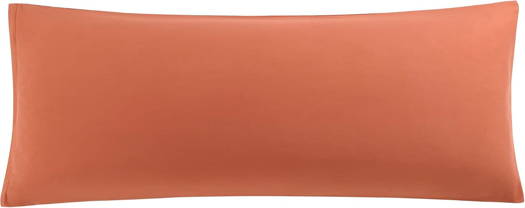 uxcell Soft Microfiber Body Pillow Cover with Zipper Closure, Long Pillow Cases for Body Pillows Weave for 90 GSM Polyester, Orange Body (2…