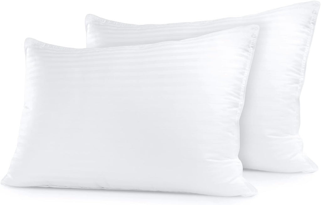 Sleep Restoration Gel Pillow - (2 Pack King) Best Hotel Quality Comfortable and Plush Cooling Gel Fiber Filled Pillow