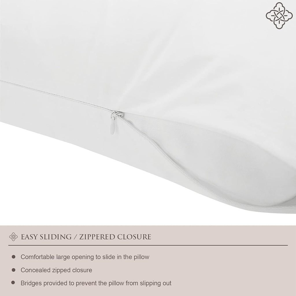 Bioweaves 100% Organic Cotton Breathable Pillow Protectors GOTS Certified with Zipped Closure – Youth - 16” x 22”, 2-Pack