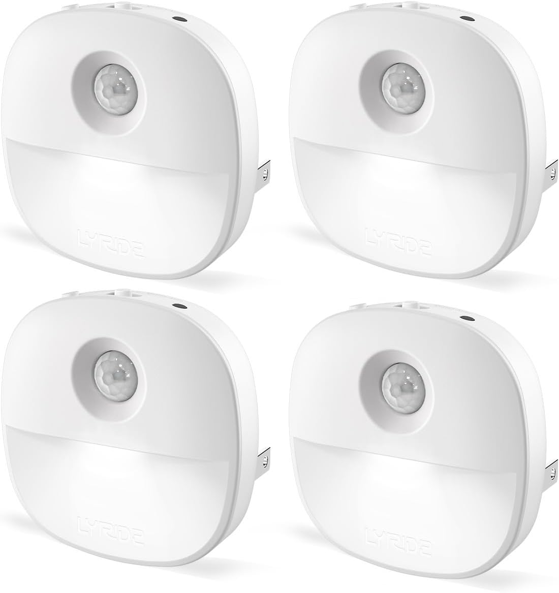 Lyridz Plug in Night Light with Motion Sensor and Dusk to Dawn Sensor, Dimmable Cool White Nightlight with 1-50lm Adjustable Brightness…