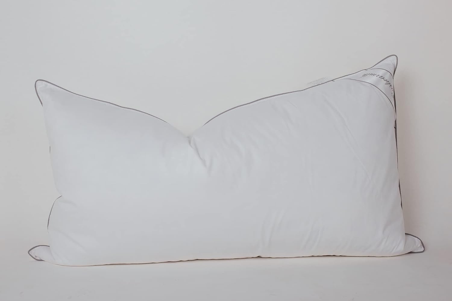 Eastwarmth King Size Goose Down Feather Hotel Collection Bed Pillows with Grey Piping for Sleeping,100% Cotton Cover White Color King(20x36…