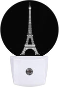 Paris Eiffel Tower France Night Light Plug Into Wall Auto Led Sleep Round Lamp for Living Room Hallway Stairs