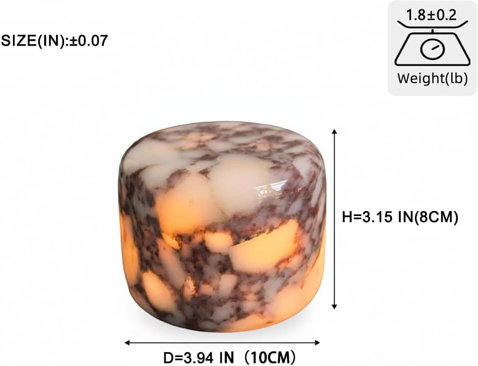 Marmor Marble Lamp Table Lamp Unique Stone lamp Type-C 3 Way Bedside Lamps Ambient Lighting for Bedroom Night Stands Small Night Light Deco…