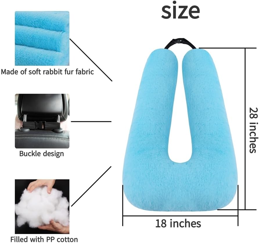 FHSGGP Travel Pillow Cushion for The Back Seat of Car Car Pillow for Kids A Sleeping Artifact Suitable for Long-Distance Travel of Adults…