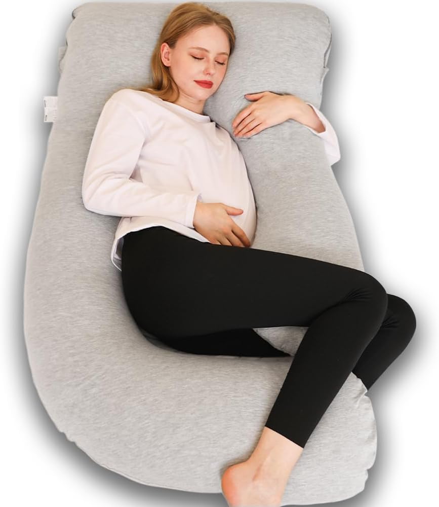 Chilling Home Pregnancy Pillow, J Shape Pregnancy Pillows for Sleeping, Body Pillow for Sleeping, Body Pillows for Adults, Maternity…