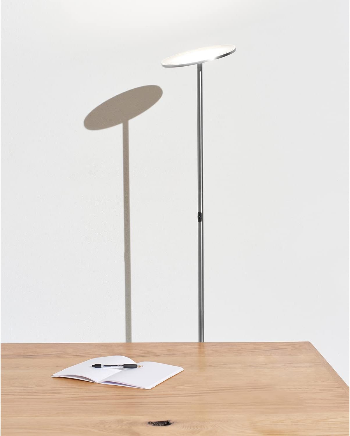 Brightech Sky LED Floor lamp, Torchiere Super Bright Floor Lamp for Living Room Decor & Office - Dimmable, Tall Standing Torch Lamp with Wa…