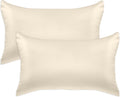 Elegantcomfort Elegant Comfort 2-Pack Cooling Viscose Satin Pillowcase Set with Hidden Zipper Closure, Silky Smooth for Hair and fabric…