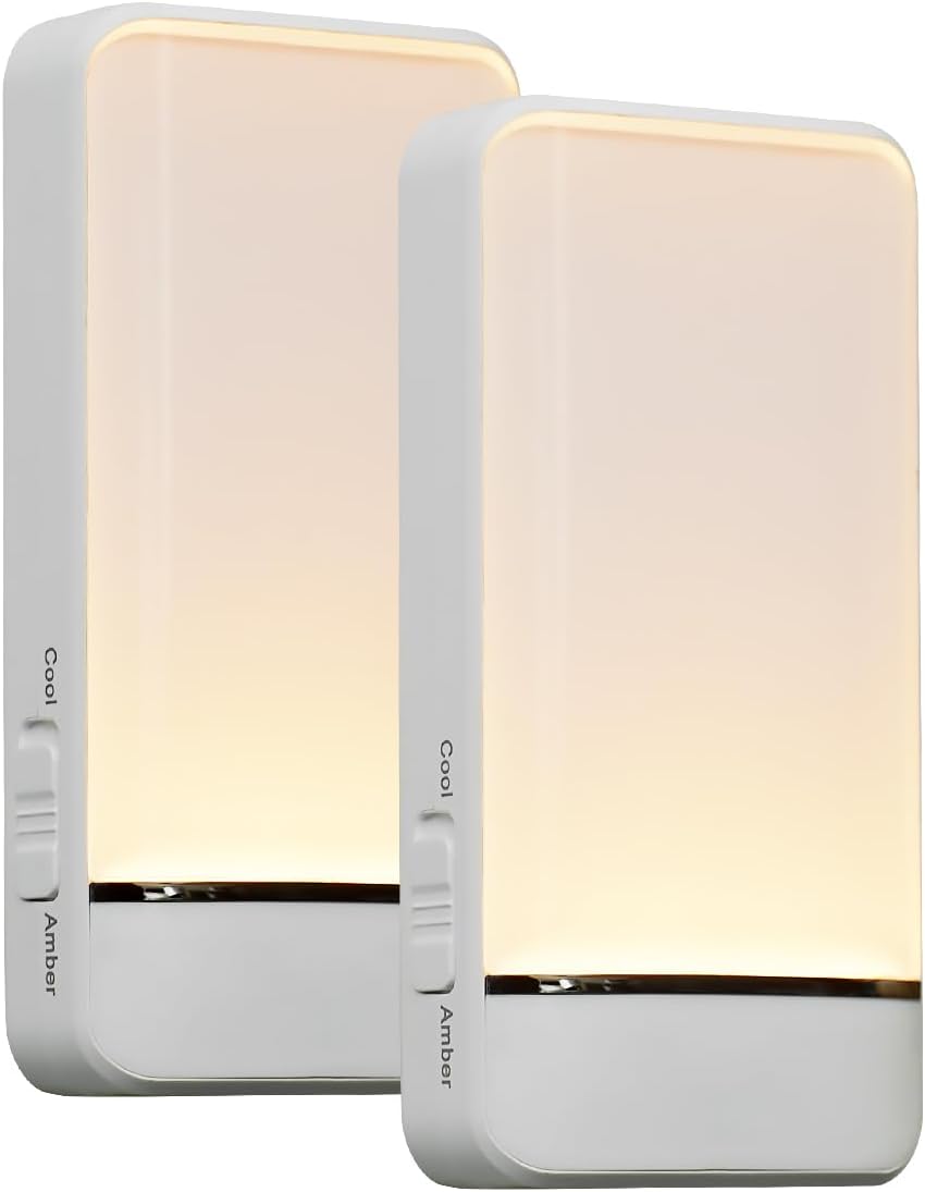 Dawnrise Night Lights Plug into Wall, Invisible Motion Sensor Night Light, Soft Warm or Cool White Selectable, Brightness Adjustable, LED…