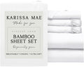 KARISSA MAE Pure Viscose from Bamboo Split King Size Sheet Set | 100% FSC Certified | Luxuriously Soft | Cooling | 18" Deep Pocket…