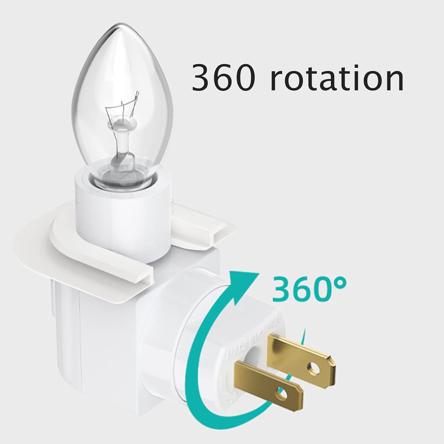 TWDRTDD Plug in Night Light, Adjustable E12 Base Socket Night Light with On/Off Switch for Making Decorative Night Lights (U-Shaped…