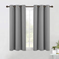 NICETOWN Bedroom Curtains Blackout Drapery Panels, Three Pass Microfiber Thermal Insulated Solid Ring Top Blackout Window Curtains…
