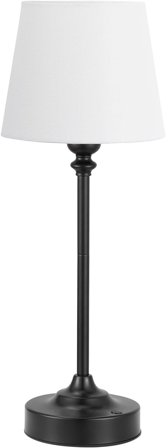 Kakanuo Cordless Table Lamp Rechargeable Black - 1 Pack 4000mAH Battery Operated Lamp for Decor, 3000K Stepless Dimming Touch Control…