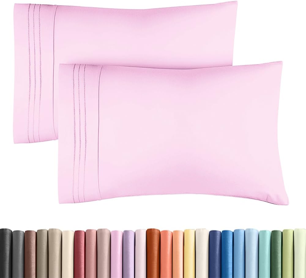 Standard Pillow Cases Set of 2 - Ultra-Soft Hotel Quality Pillowcase Covers - Comfy & Wrinkle Free - Stain and Fade Resistant - Machine…