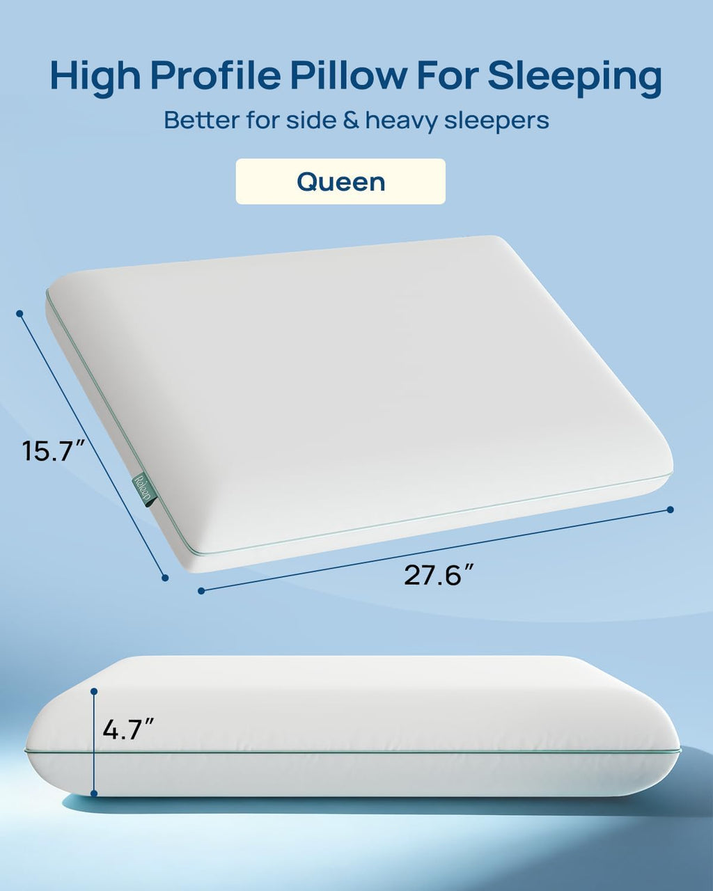 Releep Cool Touch Gel Memory Foam Pillow, Soft Breathable Cervical Neck Pillow, Deep Sleep Pillow, Ergonomic Orthopedic Bed Pillow for Neck…