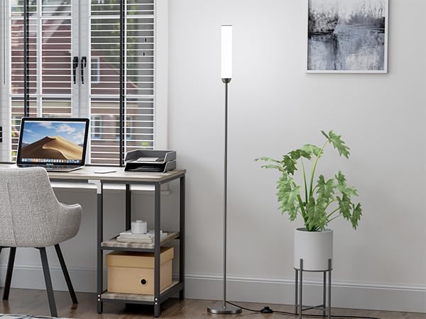 Ambimall LED Floor Lamp with Remote Control, 65" Standing lamp with Stepless Adjustable 3000K-6500K Colors & 30-100% Brightness, Foot…